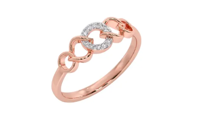 Nayra Ring (CI. Zaveri)-  0.05 CTW 10 PCS VS1 Lab Grown Round Diamond Ring
