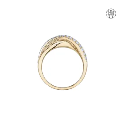 Ananya Ring (CI. Zaveri)- 0.73 CTW 50 PCS VS1 Lab Grown Round Diamond Ring