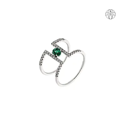 Myra Ring (CI. Zaveri)- 0.3 CTW 38 PCS VS1 Lab Grown Round Diamond Ring