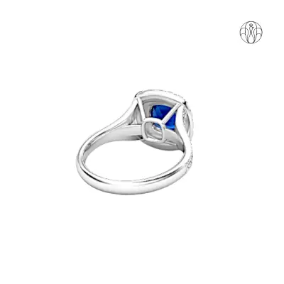 Diana Sapphire Ring (CI. Zaveri)- 0.7 CTW 72 PCS VS1 Lab Grown Round Diamond Ring