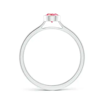 pear Shape Lab Grown Fancy Intense Pink Diamond Engagement Ring