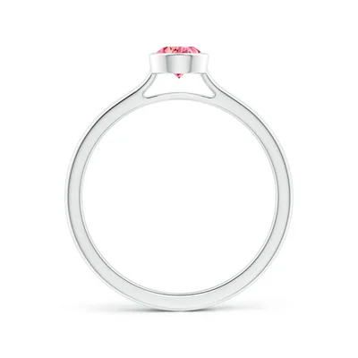 pear Shape Lab Grown Fancy Intense Pink Diamond Engagement Ring