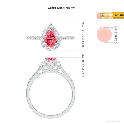 Pear Shape Pink Diamond ring