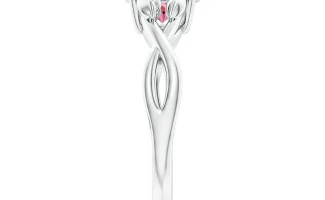 Fancy Intanse Round  Pink Lab Grown Diamond Solitaire Ring