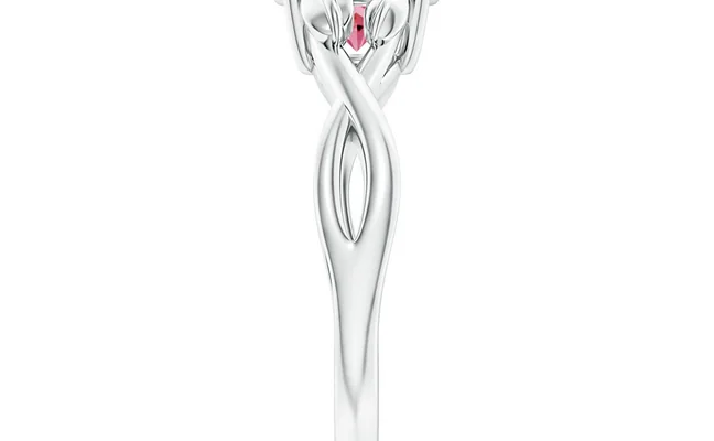 Round Fancy Pink Lab Grown Diamond Solitaire Ring
