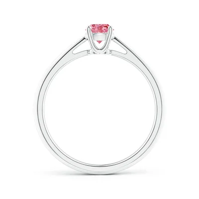 Round Infinity Pink Diamond Engagement Ring