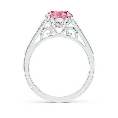 Classic Vintage Oval Pink Diamond Ring