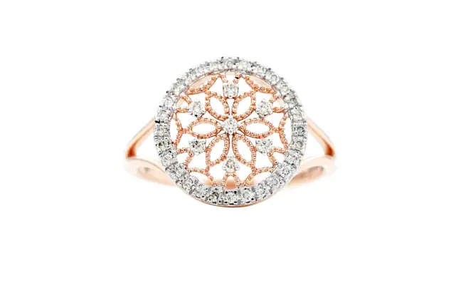 Aarohi Grace(CI. Zaveri)-  0.168 CTW 69 PCS VS1 Lab Grown Round Diamond Ring