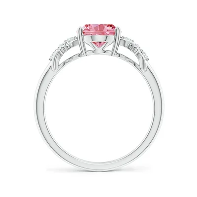 Ovaal Shape Pink Diamond Ring