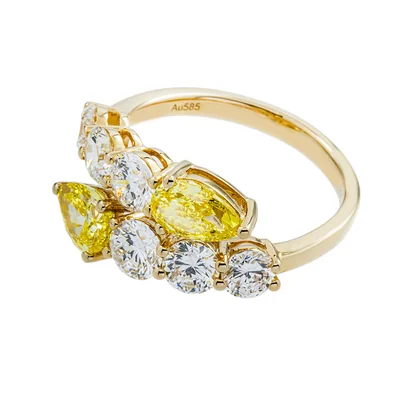 Yellow Pear Vintage Ring