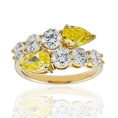 Yellow Pear Vintage Ring