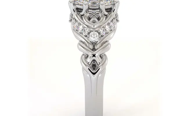 Oval Filigrii engagement Ring