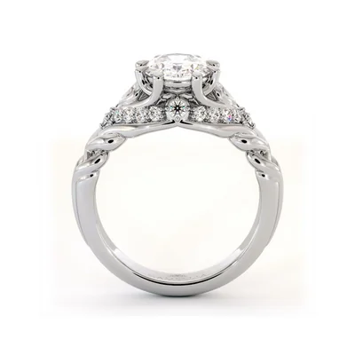 Oval Filigrii engagement Ring
