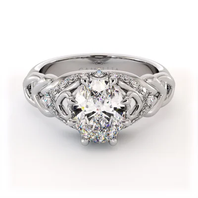 Oval Filigrii engagement Ring