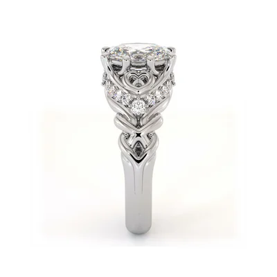 Oval Finger Uniqe Lab Diamond engagement Ring