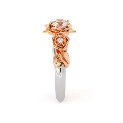Floral Prong Set Lab Diamoond Ring
