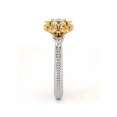 Uniqe Prong Sunnflower Engagement Ring