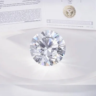 1.0CT IGI Certified Lab-Grown Diamond – D Color VS1 Round Cut Sparkle