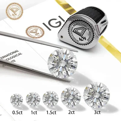 1.0CT IGI Certified Lab-Grown Diamond – D Color VS1 Round Cut Sparkle