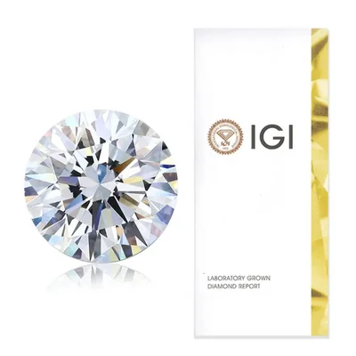 1.0CT IGI Certified Lab-Grown Diamond – D Color VS1 Round Cut Sparkle