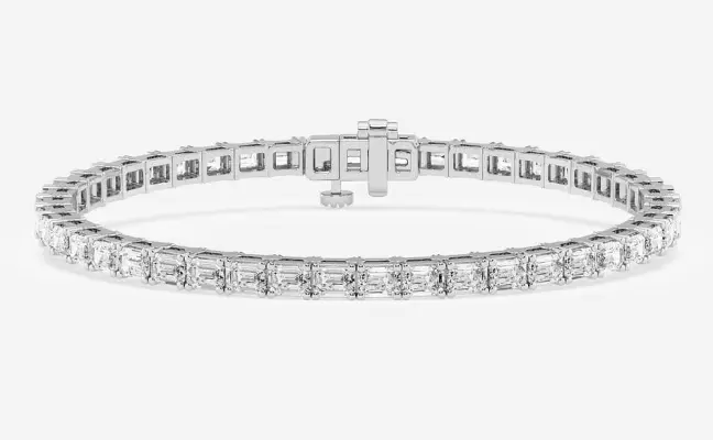 10.50ctw Emerald East-West Tennis Bracelet