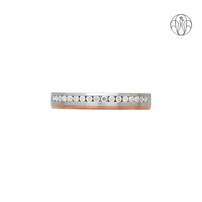 Edward Grace (CI Zaveri)- 0.016 CTW 21 PCS VS Clarity Lab Grown Round Diamond English White Gold Wedding Ring