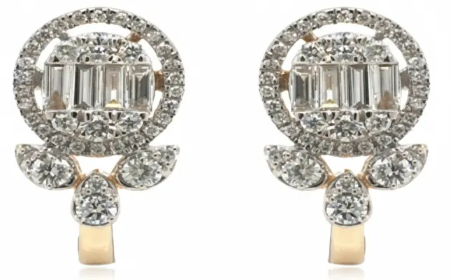 0.73 ct The Near-Carat Glimmer  Natural Diamond Earrings in White Gold