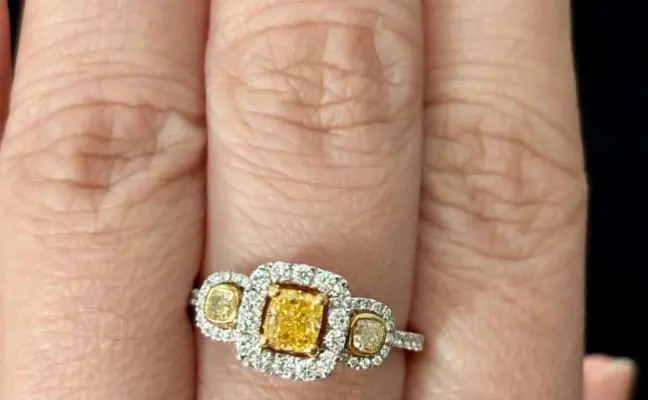 0.97 cts Near-Carat Perfection Natural Diamond Ring in Bright White Gold