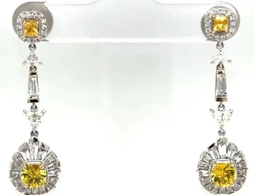 The Full-Look Dazzle: Authentic 0.93 Carat Diamond Earrings - Icy White Gold Luxury