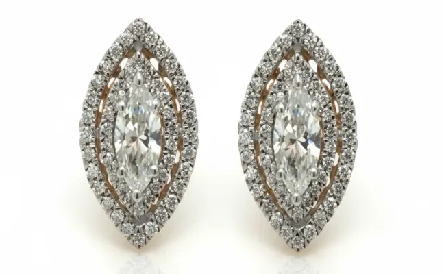 0.93 TCW Diamond Earrings - Pristine White Gold Elevate your style with the cool elegance of white gold and the brilliance