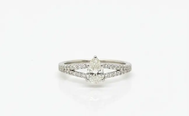 Icy Brilliance: 0.74 Carat Natural Diamond Solitaire Ring