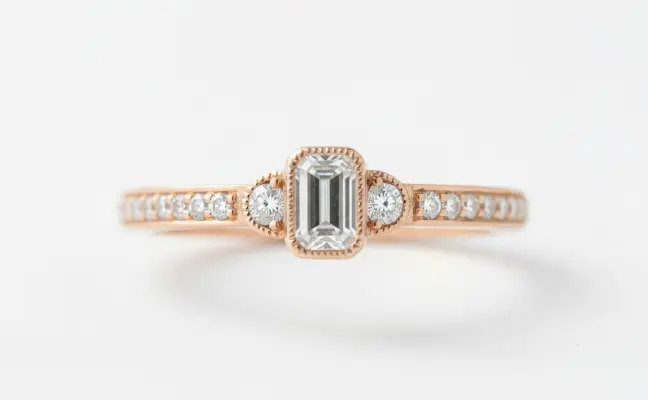 Sunlit Sparkle: 0.46 CT Natural Diamond Solitaire Ring in Warm Yellow Gold