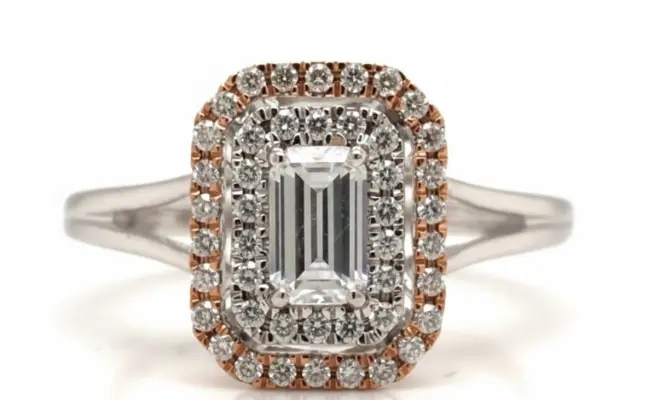0.43 CT Natural Diamond Solitaire Ring - White Gold,Sweet Sparkle