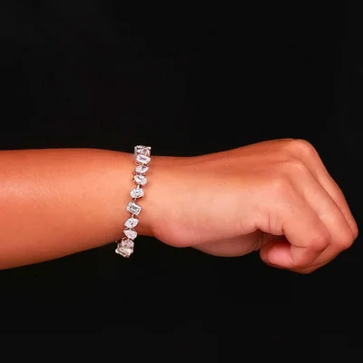 Multi-Shaped Lab Grown Diamonds Tennis Bracelet
