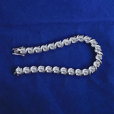 Brilliant Round Cut Lab Grown Diamond Tennis Bracelet
