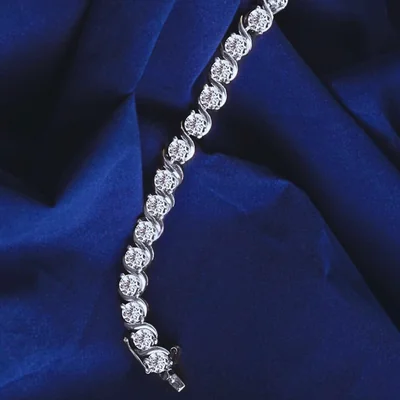 Brilliant Round Cut Lab Grown Diamond Tennis Bracelet