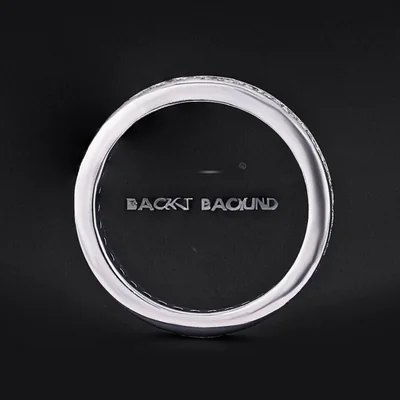 Channel Set Round Diamond Wedding Band.