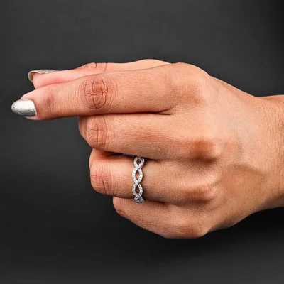 Infinity Twist Lab Grown Diamond Eternity Ring