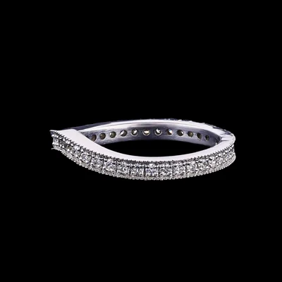 Curved Pavé Lab Grown Diamond Wedding Ring