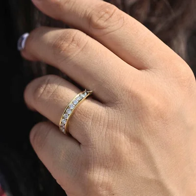 Classic Round Cut Lab Diamond Eternity Ring