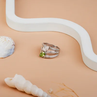 Crossover Multi Layered Pear Cut Diamond Cocktail Ring