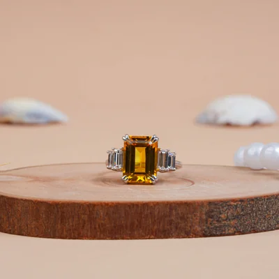 Round Ruby Lab Grown Diamond Engagement Ring