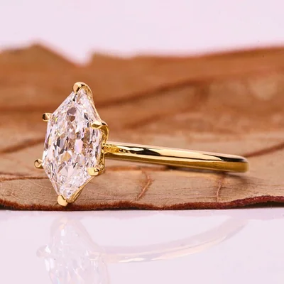 Dutch Marquise Lab Grown Diamond Solitaire Ring