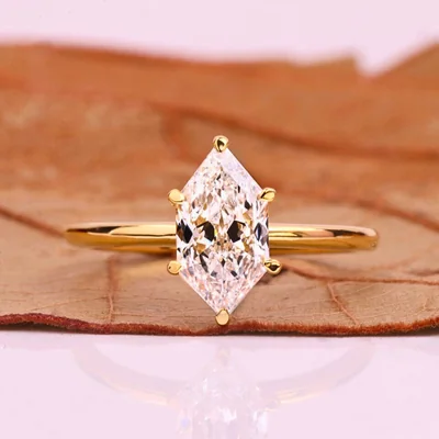 Dutch Marquise Lab Grown Diamond Solitaire Ring