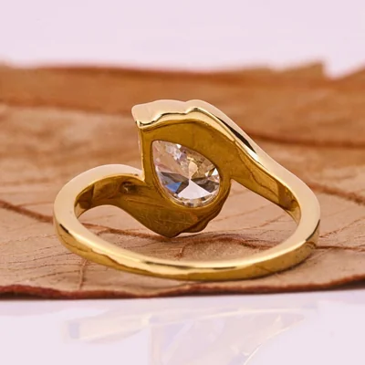 Pear Cut Lab Grown Diamond Bypass Ring