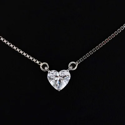 1.00 Carat Heart Shape Lab Grown Diamond Pendant