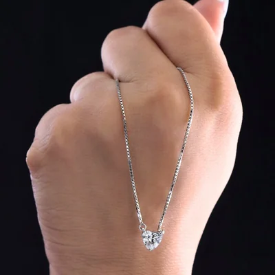 1.00 Carat Heart Shape Lab Grown Diamond Pendant