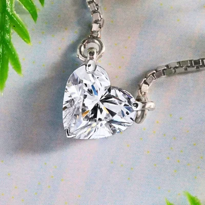 1.00 Carat Heart Shape Lab Grown Diamond Pendant