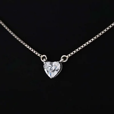 1.00 Carat Heart Shape Lab Grown Diamond Pendant