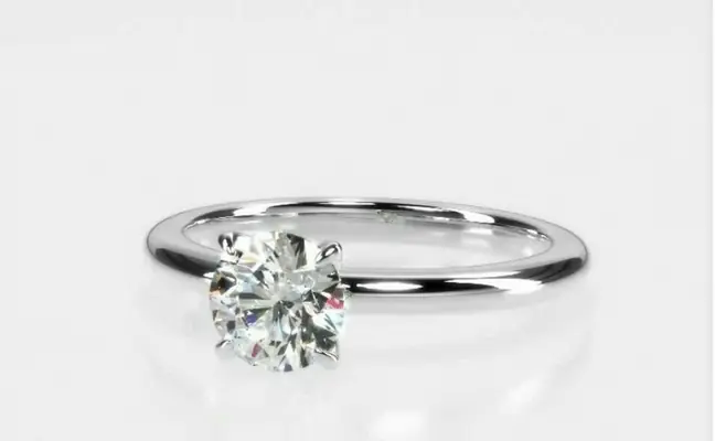 1.01 Carat Round Natural Diamond Solitaire Ring